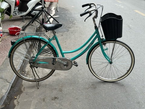 Xe Mini hai dóng 24 inch Nhật bãi 90% like new - Xanh ngọc hộp inox (chiếc)
